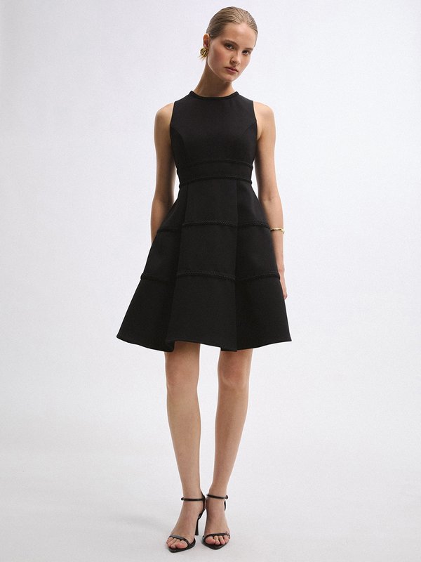 Pomelo VERSE Tiered Side Pocket Dress - Black