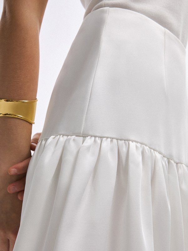 Pomelo VERSE Tiered Skirt - White