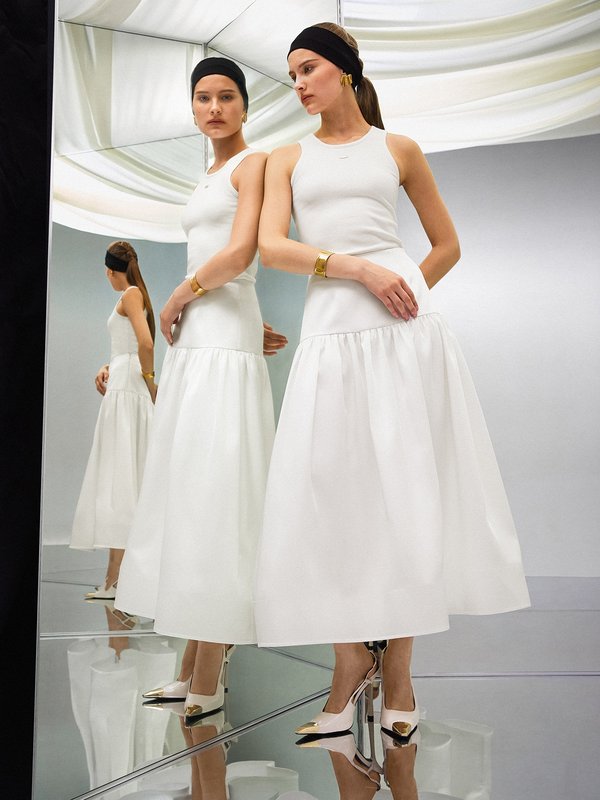 pomelo VERSE Tiered Skirt - White