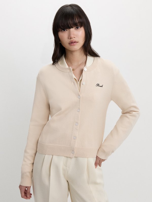 pomelo Pomelo Your Emotional Support Cardigan - Beige