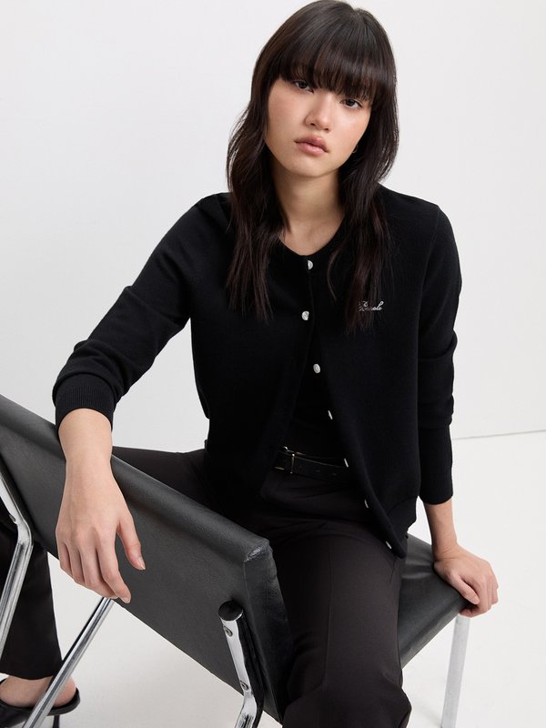 pomelo Pomelo Your Emotional Support Cardigan - Black