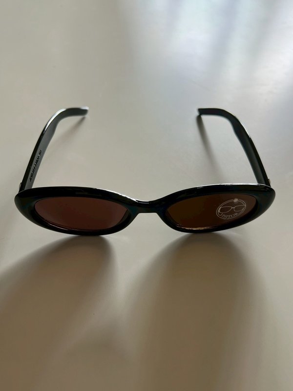 Pomelo VISITOR Vintage Glasses Sunglasses - Black Yellow Lens