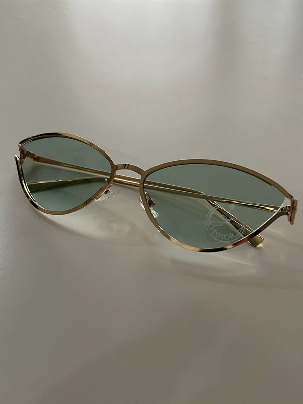 pomelo VISITOR Vintage Glasses Sunglasses - Gold/Blue