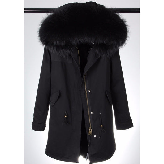 Pomkin All Black Fur Parka