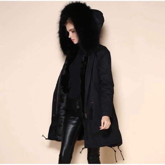 Pomkin All Black Fur Parka