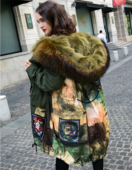 pomkin Artsy Fox Fur Parka