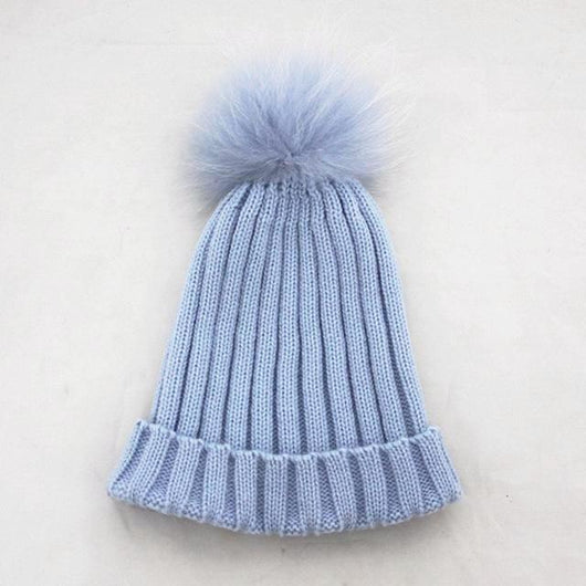 pomkin Baby Blue Fur Pomkin Hat