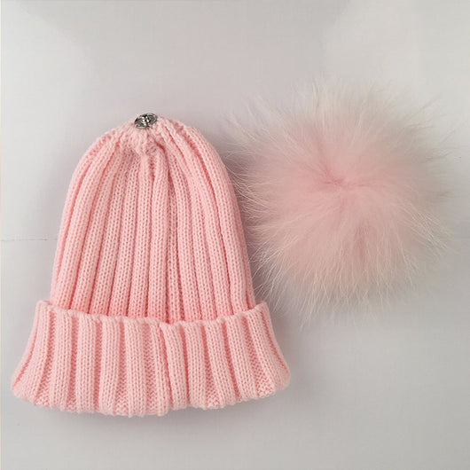 Pomkin Baby Pink Fur Pomkin Hat