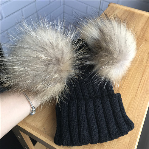 Pomkin Black Double Natural Pomkin Hat