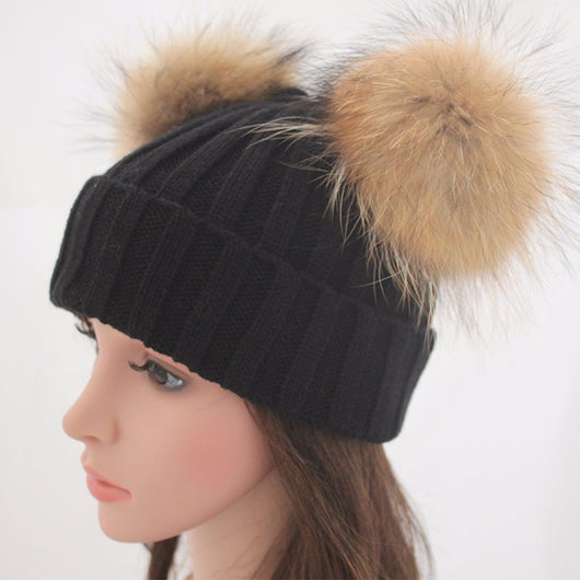 Pomkin Black Double Natural Pomkin Hat