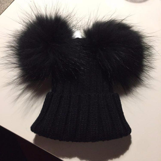 Pomkin Black Double Pomkin Hat