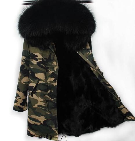 Pomkin Black Fur Camo Parka