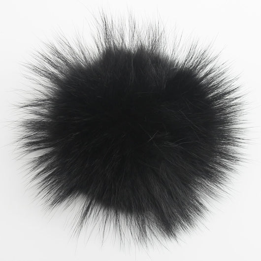 Pomkin Black Fur Pom Pom