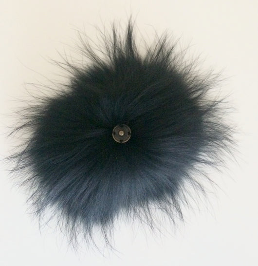 Pomkin Black Fur Pom Pom