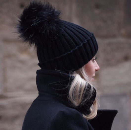 Pomkin Black Fur Pomkin Hat