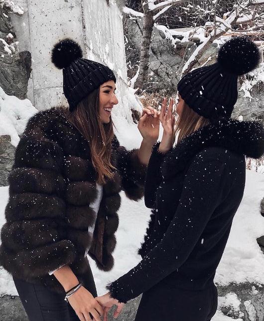 Pomkin Black Fur Pomkin Hat