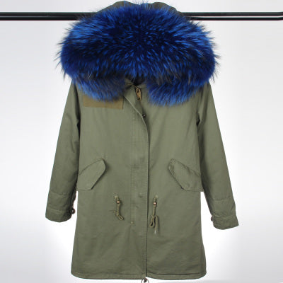 Pomkin Blue Fur Green Parka