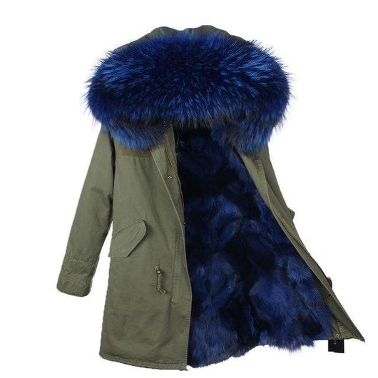 pomkin Blue Fur Green Parka