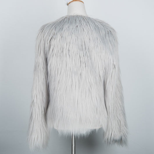 Pomkin Bridget Faux Fur Jacket - Grey
