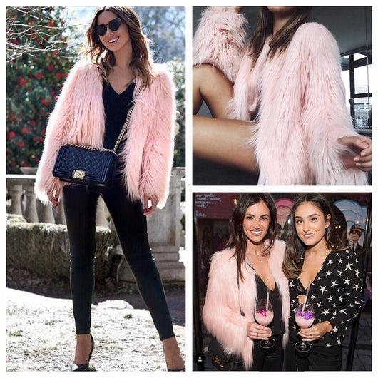pomkin Bridget Faux Fur Jacket - Pink