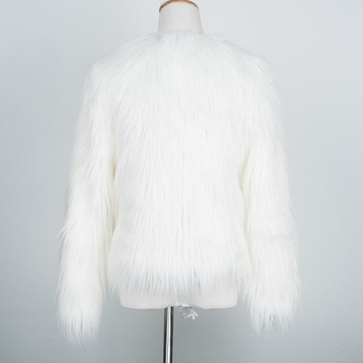 Pomkin Bridget Faux Fur Jacket - White