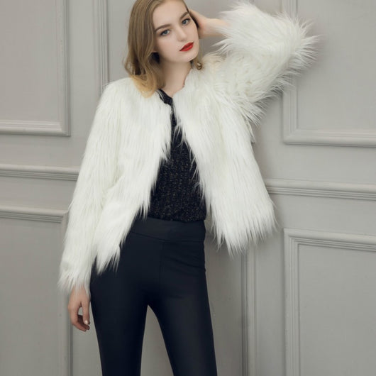Pomkin Bridget Faux Fur Jacket - White