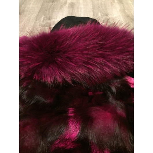 Pomkin Burgundy Fur Black Parka