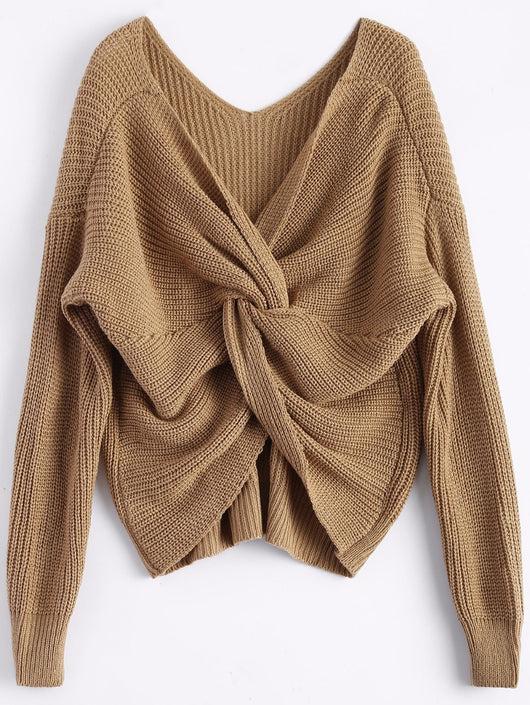 Pomkin Criss Cross Sweater - Beige