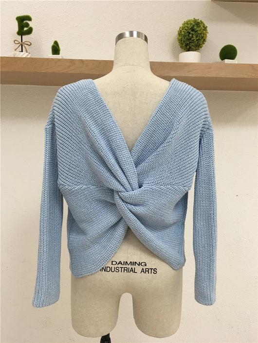 Pomkin Criss Cross Sweater - Blue