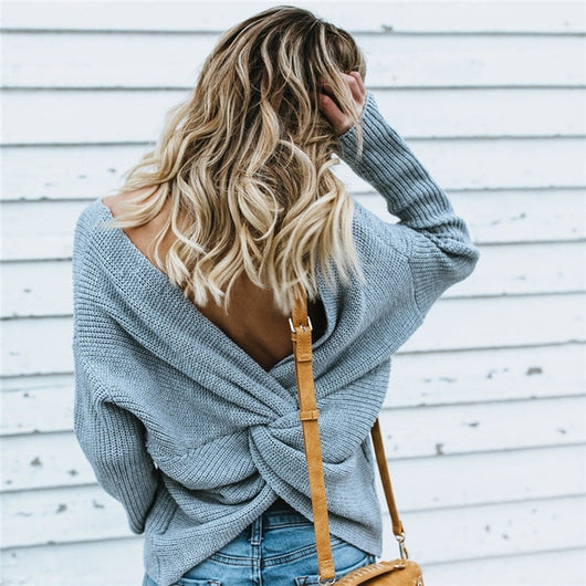 pomkin Criss Cross Sweater - Blue