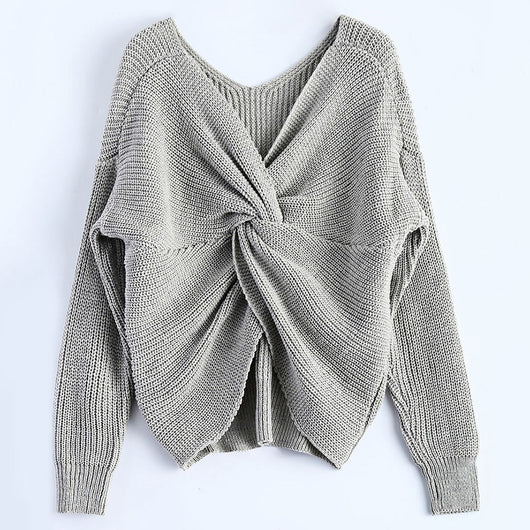 Pomkin Criss Cross Sweater - Grey