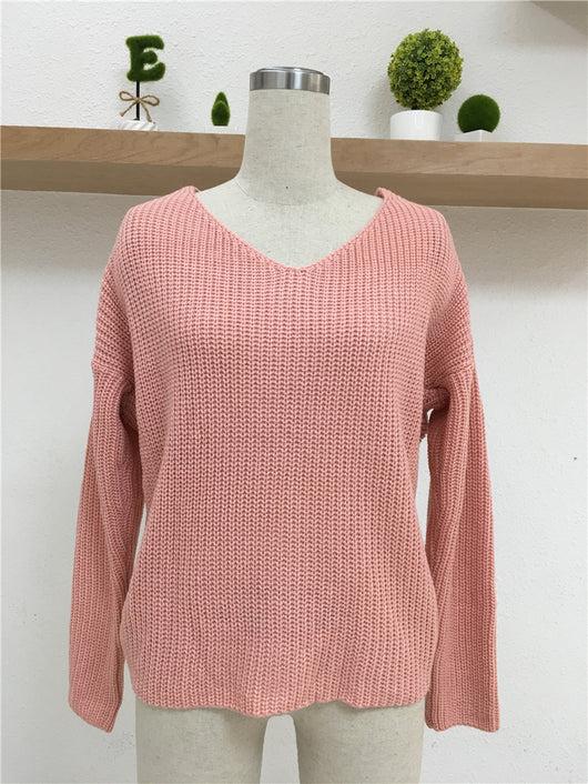 Pomkin Criss Cross Sweater - Pink