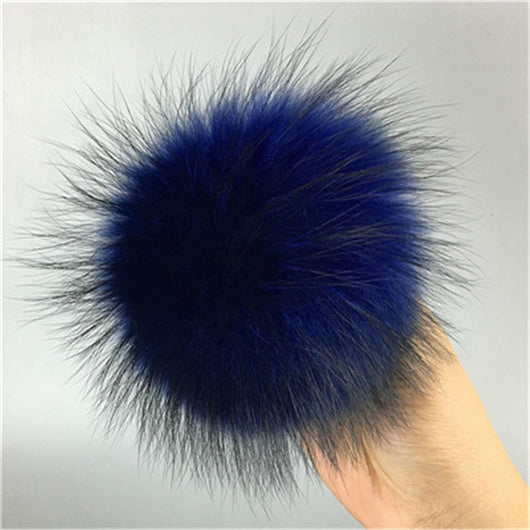 pomkin Dark Blue Fur Pom Pom