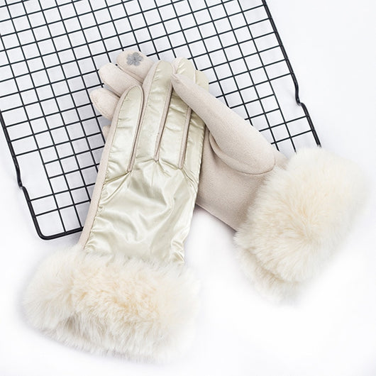 Pomkin Furry Nylon Texting Driving Gloves