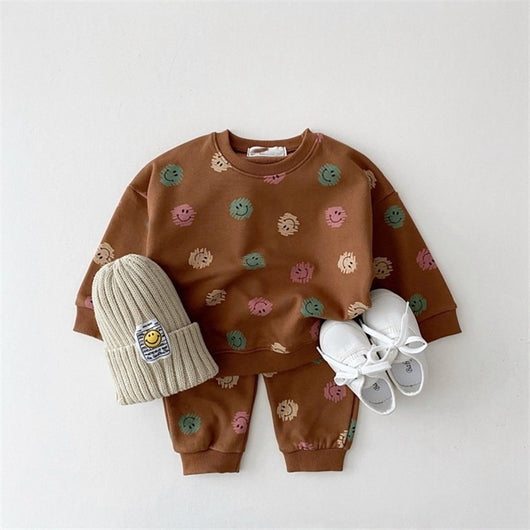Pomkin Happy Smiley Sweatshirt & Jogger Pants- Set