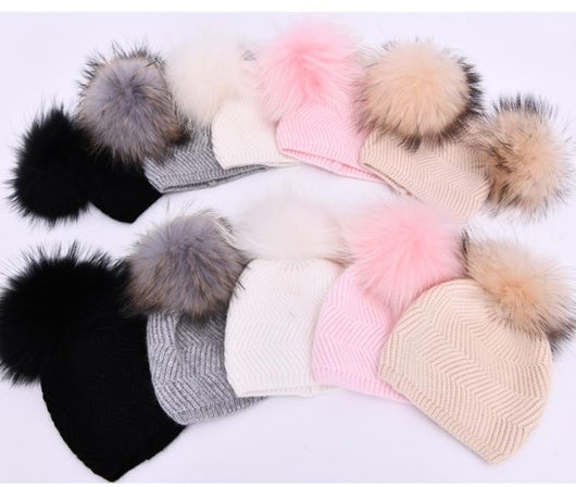 Pomkin Herringbone Mini Pom Hat