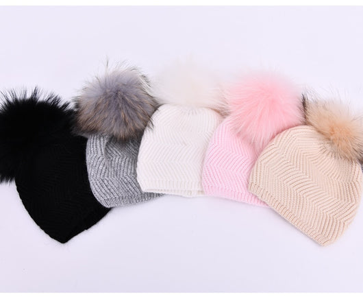 Pomkin Herringbone Mini Pom Hat