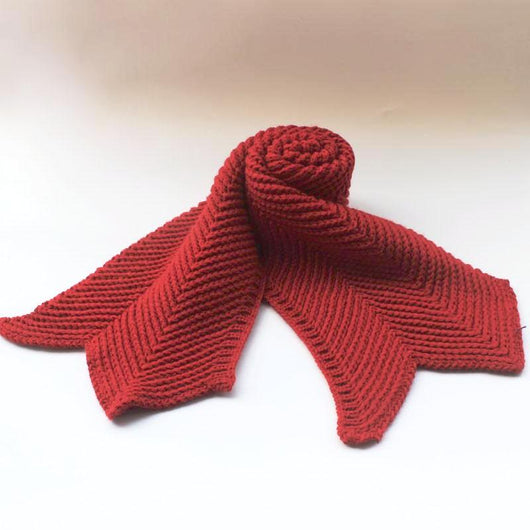 Pomkin Kids Red Pomkin Crochet Hat + Scarf Set