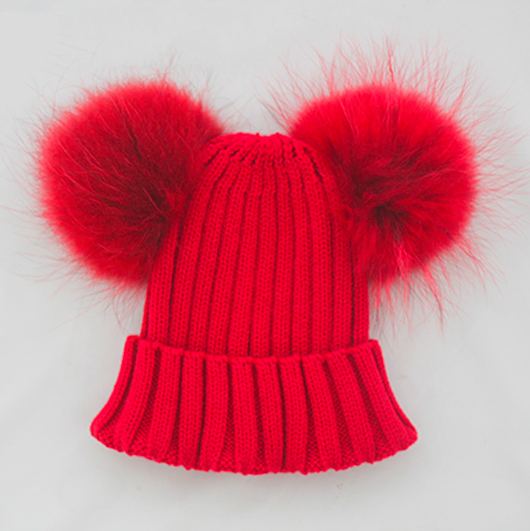 Pomkin Kids Red Pomkin Hat + Scarf Set