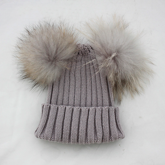 Pomkin Light Grey Pomkin Hat + Scarf Set