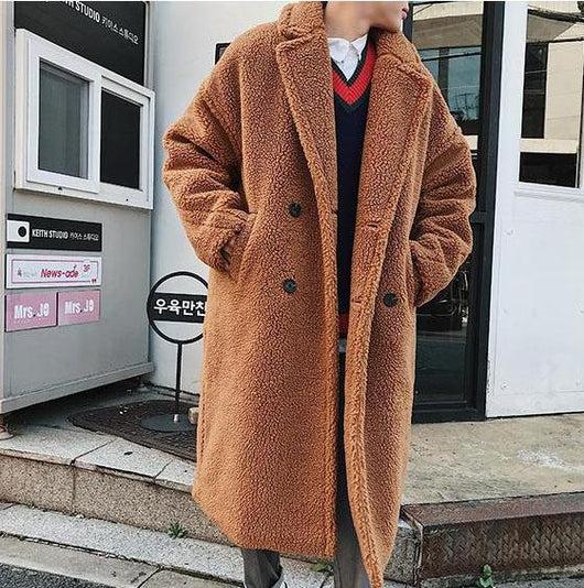 Pomkin Men's Camel Teddy Coat