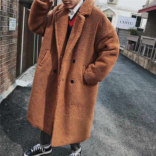 Pomkin Men's Camel Teddy Coat