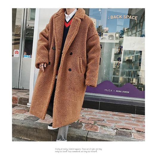 Pomkin Men's Camel Teddy Coat