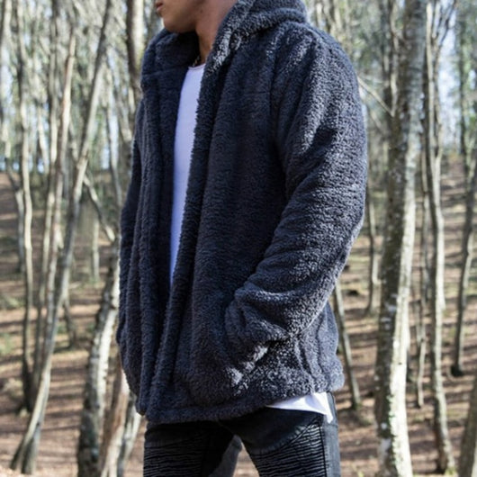 Pomkin Men's Teddy Fleece Cardigan