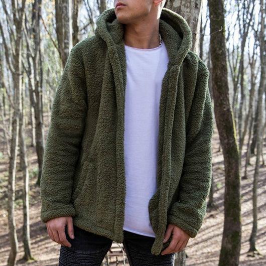 pomkin Men's Teddy Fleece Cardigan