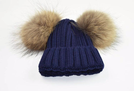 Pomkin Mini Navy Double Natural Pomkin Hat