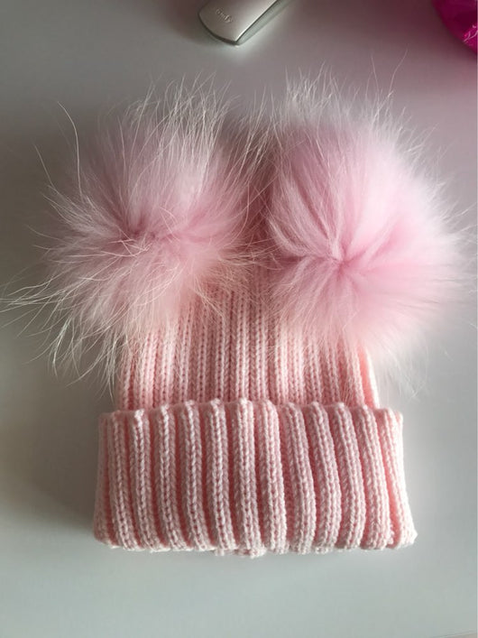 Pomkin Mini Pink Double Pomkin Hat