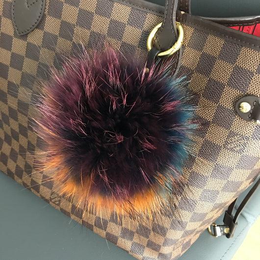 pomkin Multicolor Fur Pom Keychain