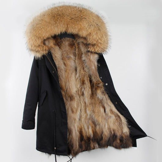 pomkin Natural Fur Black Parka