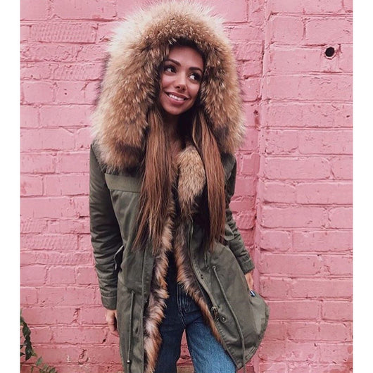 Pomkin Natural Fur Green Parka